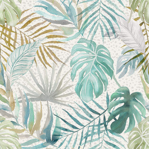 Lana Aqua Tropica Wallpaper by ohpopsi