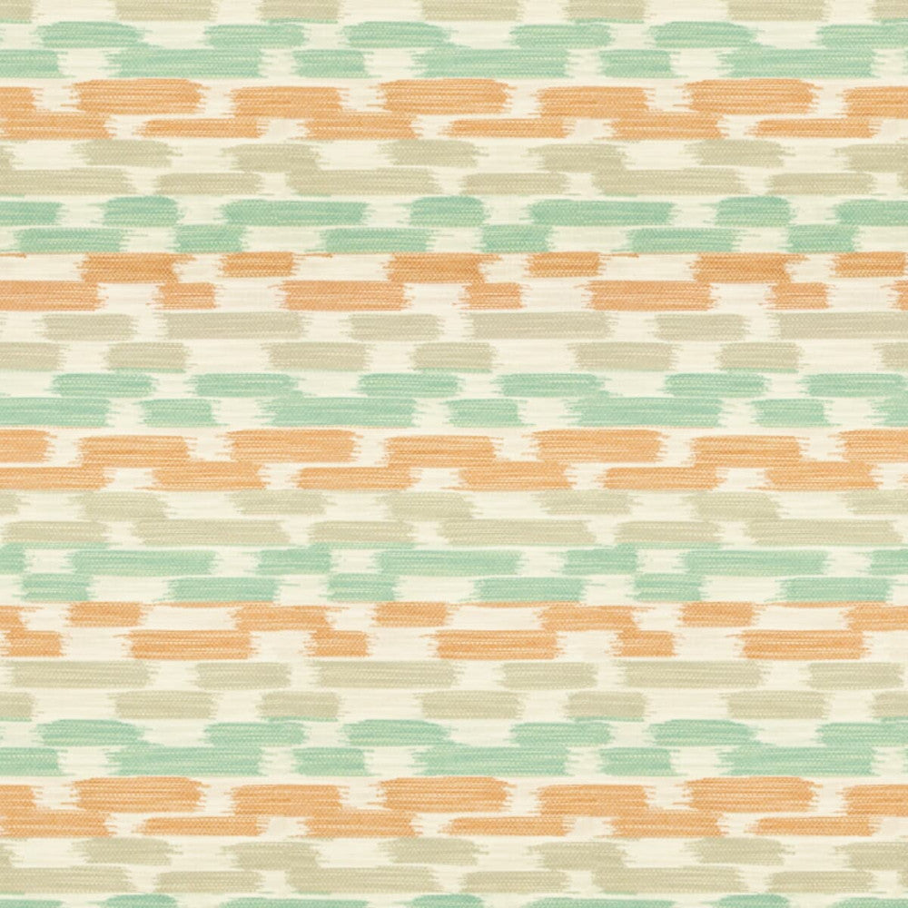 Wreath 1 Mineral by Stout Fabric RAINBOW LIBRARY AQUAMARINE/SEACREST 100%POL CHINA Horizontal: 22.5 and Vertical: 9.875 55 in - Fabric Carolina -