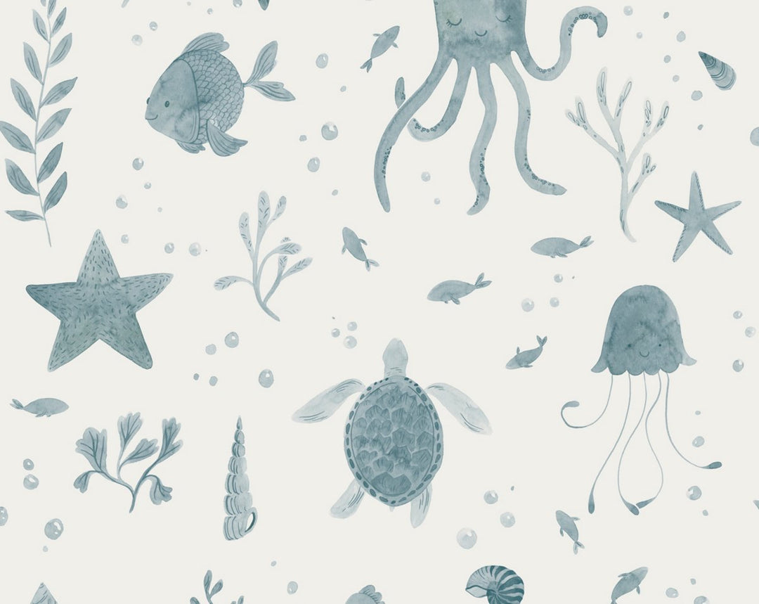 Della Ocean Blue WSB02430036 by Sandberg Designer Wallpaper