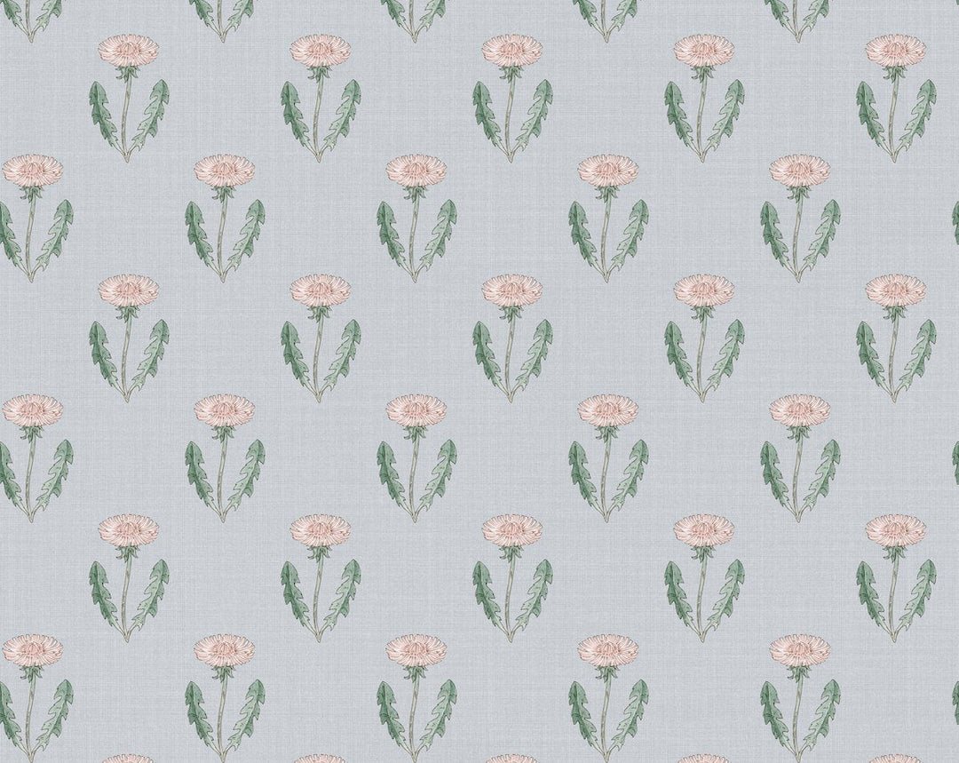 Maskrosen Soft Blue WSBS10130038 by Sandberg Designer Wallpaper