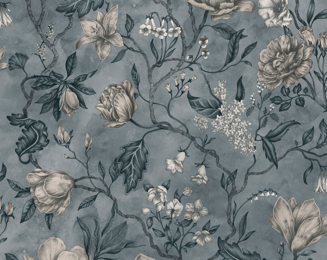 Linda Misty Blue WSB02440056 by Sandberg Designer Wallpaper