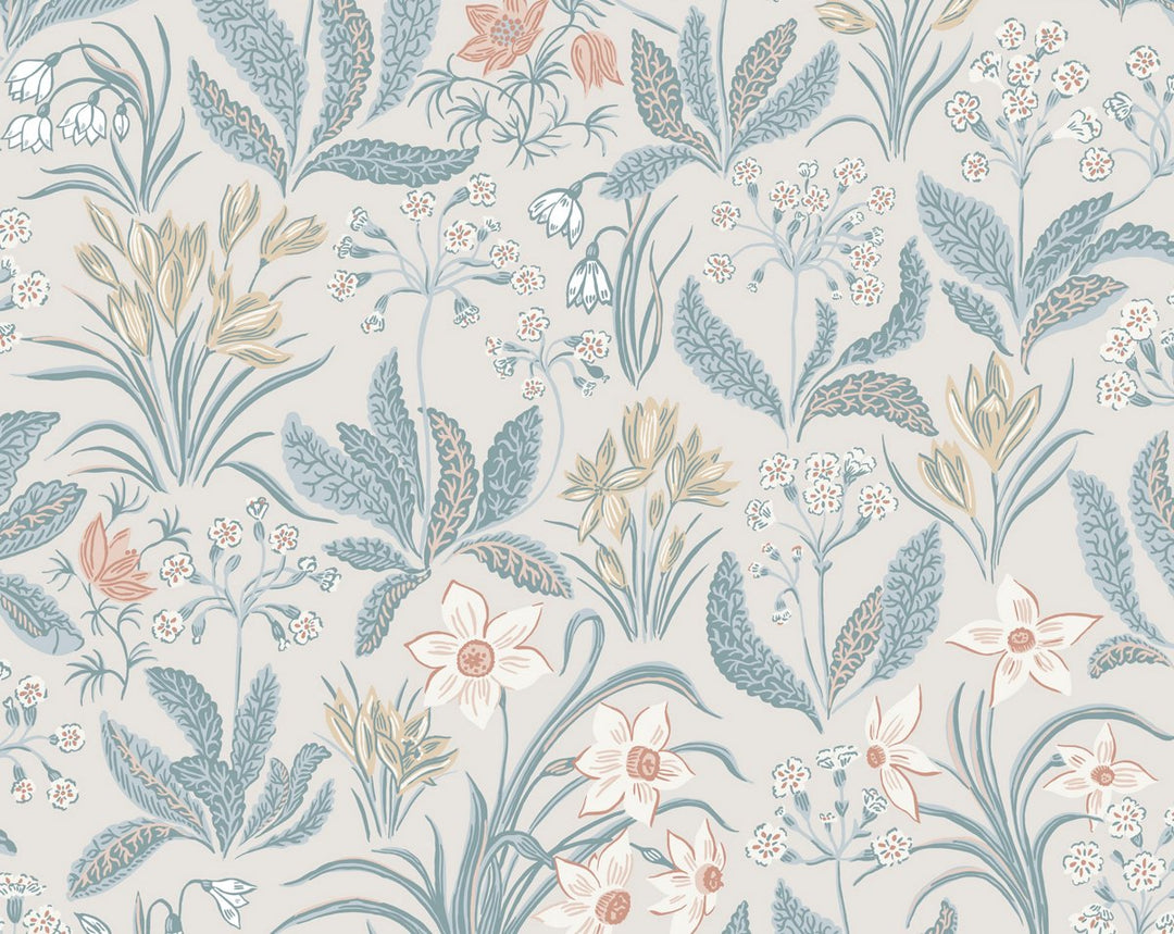 Huset I Solen Folklore Blue WSB010150059 by Sandberg Designer Wallpaper