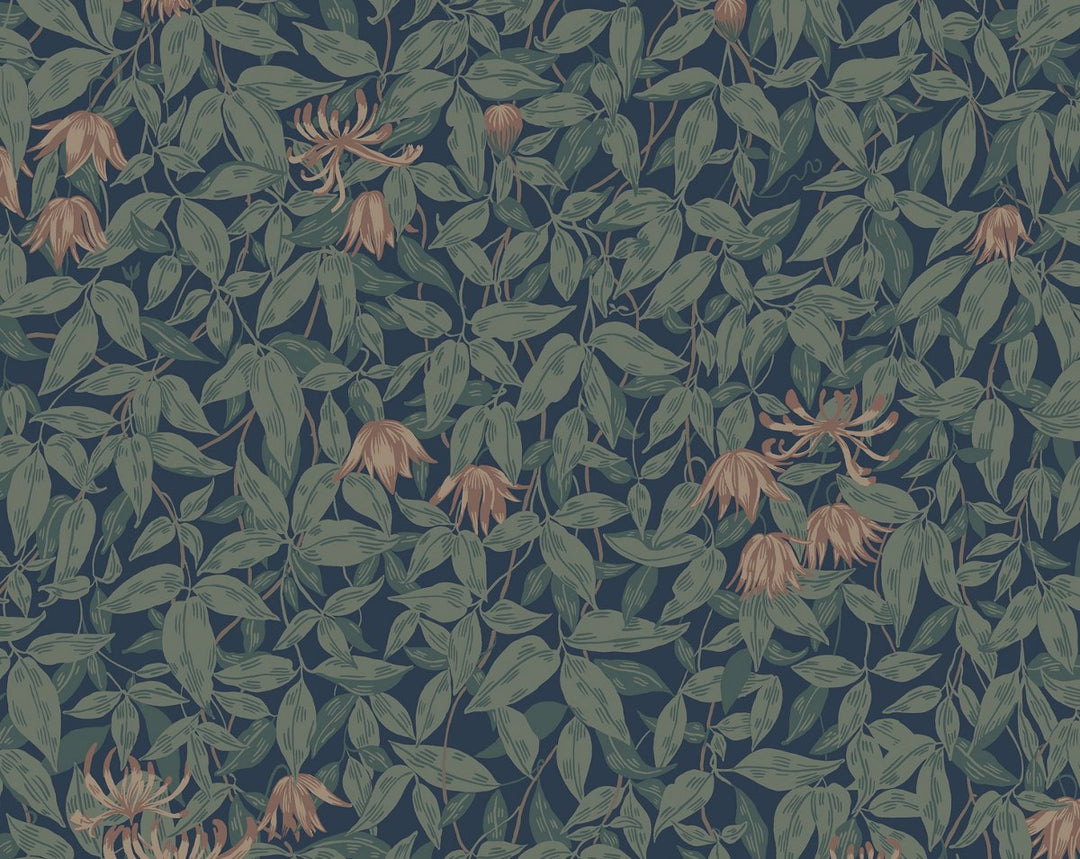 Linnea Midnight Blue WSB08380076 by Sandberg Designer Wallpaper
