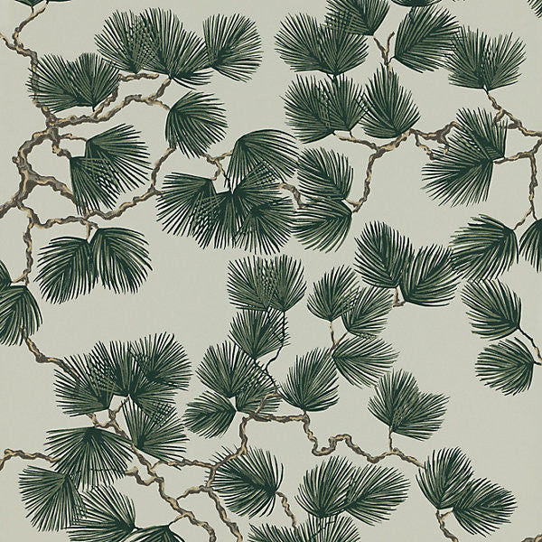 Pine/Green by Sandberg Wallpaper Sandberg Wallpaper Pine/GreenWallpaper SWEDEN </p><p>Repeat: H: 25.19", V: 0" 20.87" - Fabric Carolina -