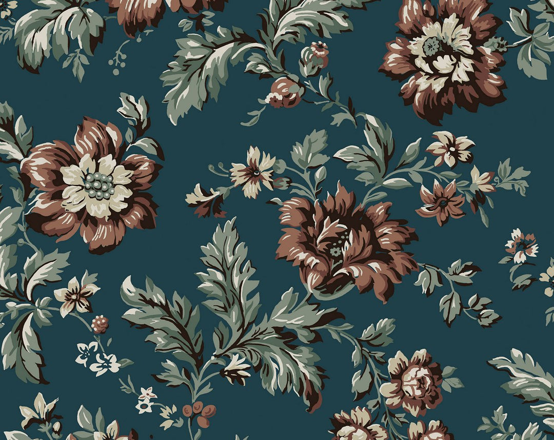 Rosenholm Midnight Blue WSB04070086 by Sandberg Designer Wallpaper