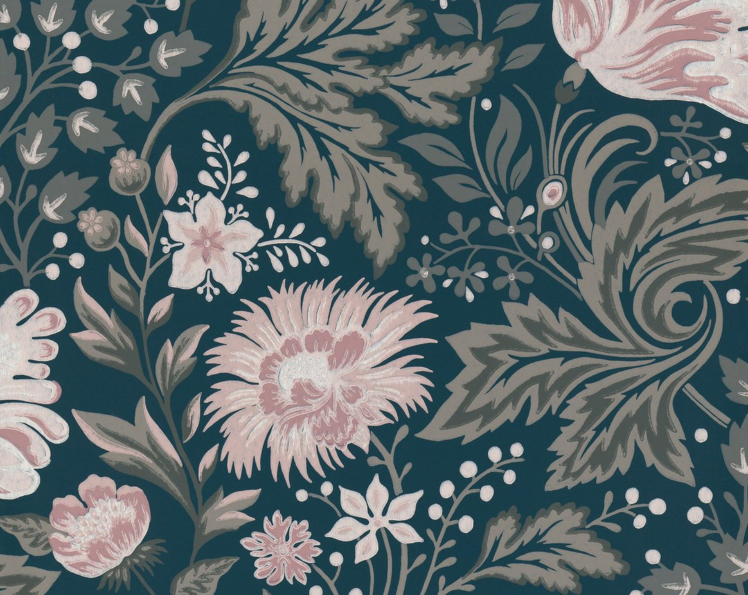 Ava Dark Blue WSB04000096 by Sandberg Designer Wallpaper