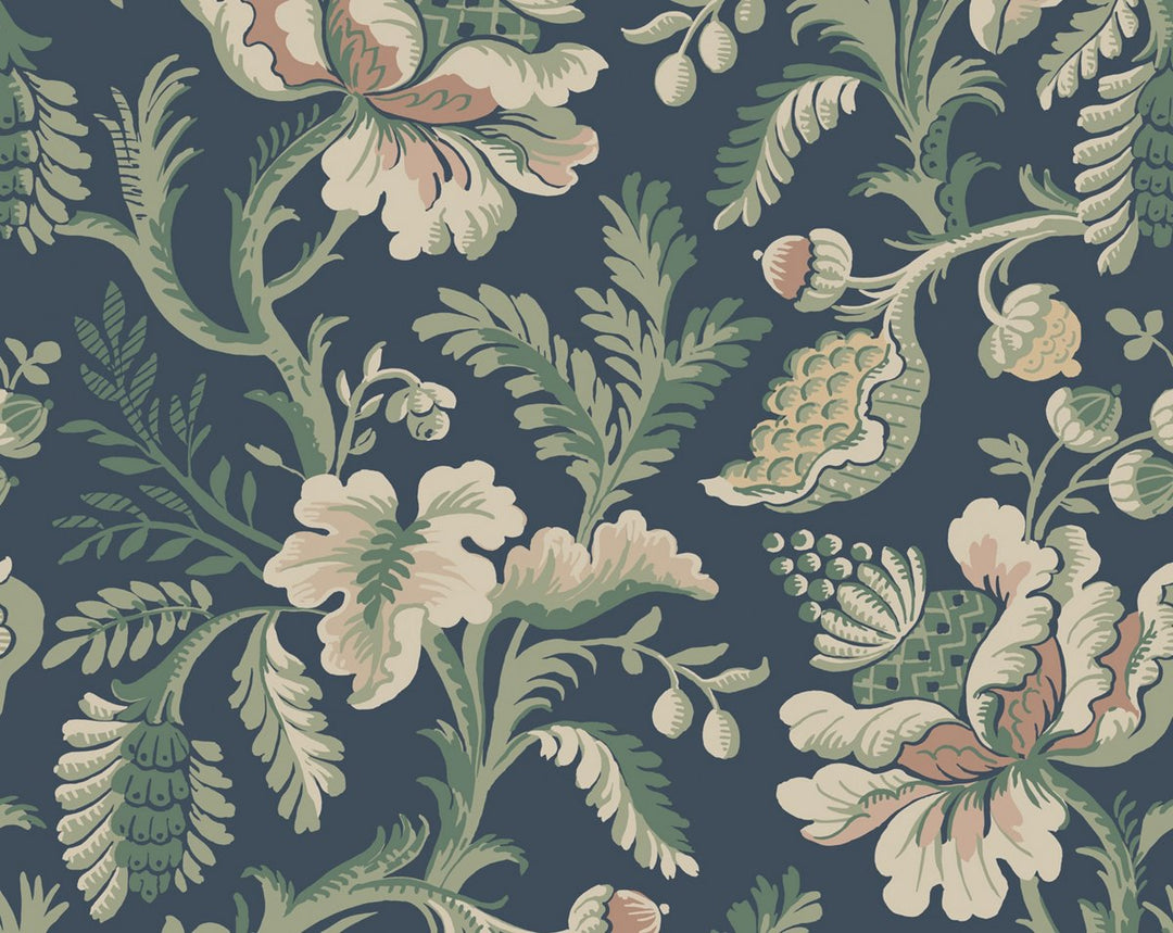 Daphne Midnight Blue WSBDAPHNE0240 by Sandberg Designer Wallpaper