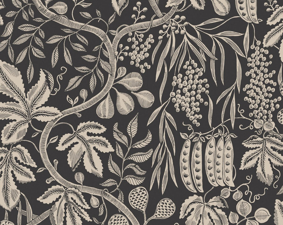 Fig Garden Charcoal WSBFIG0257 by Sandberg Designer Wallpaper