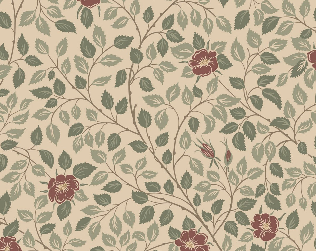 Solliden Burgundy WSBSOLL0463 by Sandberg Designer Wallpaper