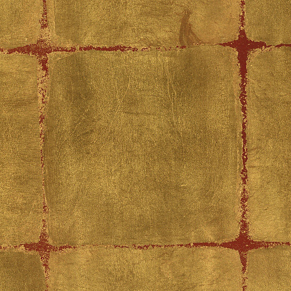 Gold Leaf Squares Gold On Lacquer by Scalamandre
 Wallcovering Scalamandre
 Wallcovering Gold Leaf Squares Gold On LacquerWallcovering JAPAN </p><p>Repeat: H: 5.5", V: 5.5" 36" - Fabric Carolina -