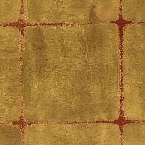 Gold Leaf Squares/Gold On Lacquer by Scalamandre Wallpaper