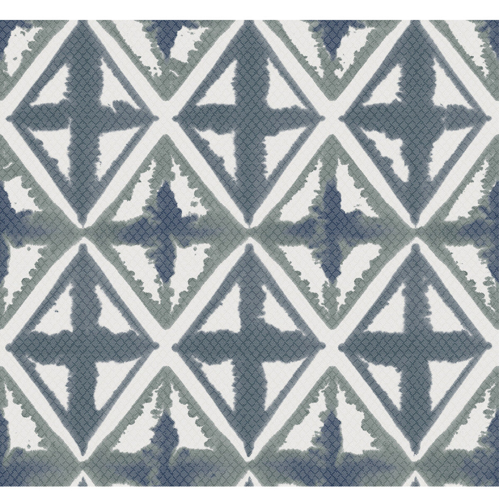 Diamond Block Blue Ink by Winfield Thybony Designer Wallcovering WINFIELD THYBONY NON WOVEN - 100% United States - Horizontal: - and Vertical: 25.25 27 - Swanky Fabrics -