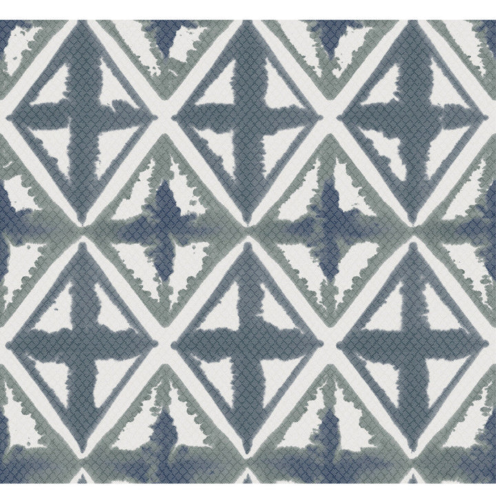 Diamond Block Blue Ink by Winfield Thybony Designer Wallcovering WINFIELD THYBONY NON WOVEN - 100% United States - Horizontal: - and Vertical: 25.25 27 - Swanky Fabrics -