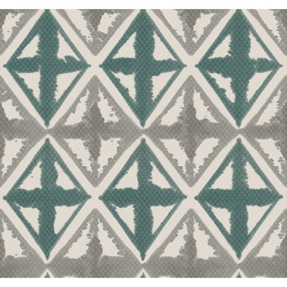 Diamond Block Dusty Teal by Winfield Thybony Designer Wallcovering WINFIELD THYBONY NON WOVEN - 100% United States - Horizontal: - and Vertical: 25.25 27 - Swanky Fabrics -