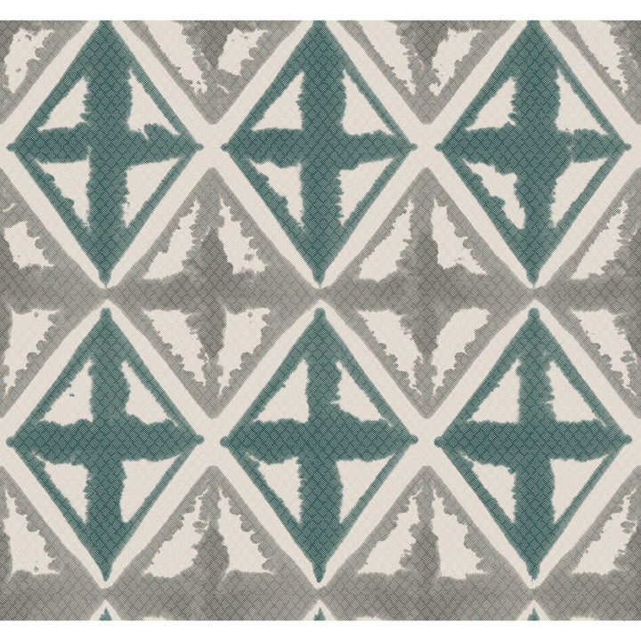 Diamond Block Dusty Teal by Winfield Thybony Designer Wallcovering WINFIELD THYBONY NON WOVEN - 100% United States - Horizontal: - and Vertical: 25.25 27 - Swanky Fabrics -