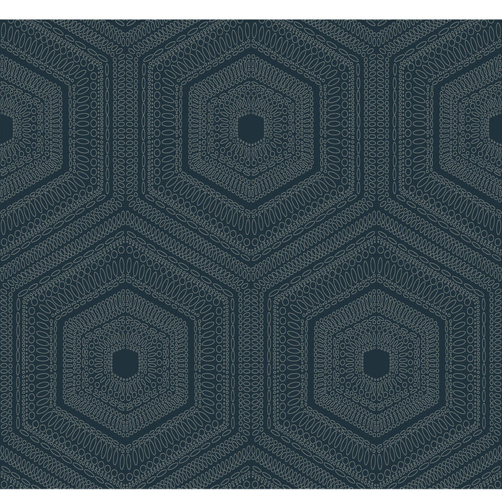 Concentric Groove Deep Navy by Winfield Thybony Wallcovering WINFIELD THYBONY NON WOVEN - 100% United States - Horizontal: - and Vertical: 12.625 27 - Fabric Carolina -
