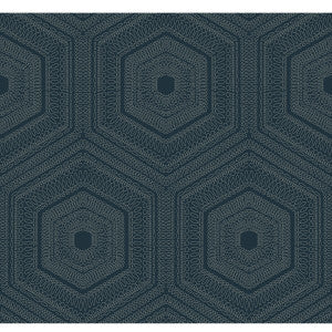 Concentric Groove Deep Navy by Winfield Thybony Wallcovering