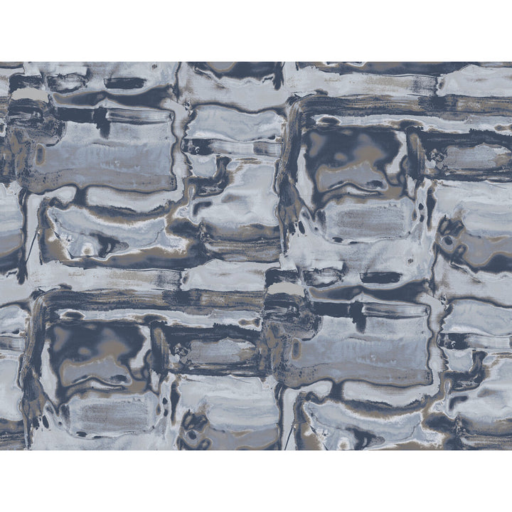 On The Rocks Blue by Winfield Thybony Wallcovering WINFIELD THYBONY MYLAR ON NON WOVEN - 100% United States - Horizontal: - and Vertical: 38.375 54 - Fabric Carolina -