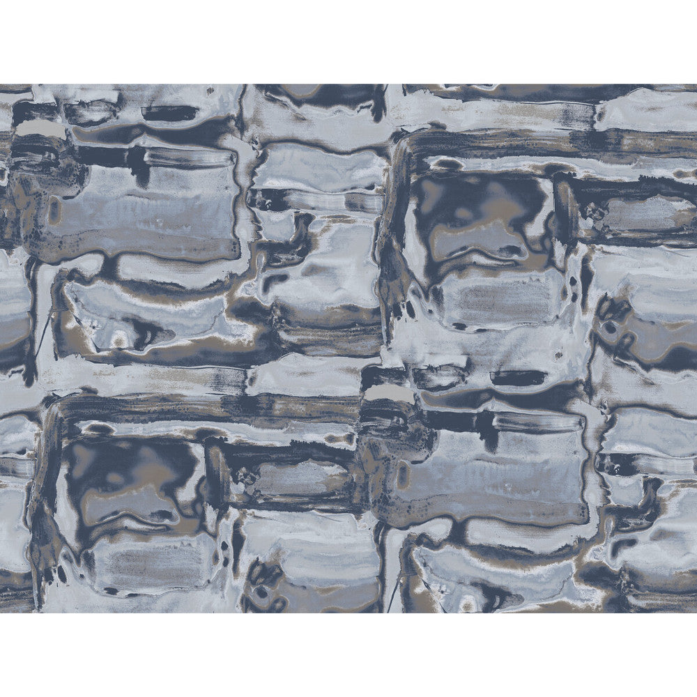 On The Rocks Blue by Winfield Thybony Wallcovering WINFIELD THYBONY MYLAR ON NON WOVEN - 100% United States - Horizontal: - and Vertical: 38.375 54 - Fabric Carolina -