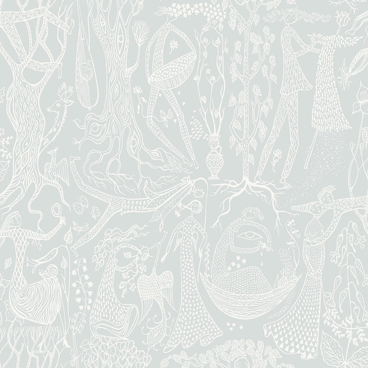 Poem Sage Folk Wallpaper by Wall Vision Scandinavian Designers II Covers about 57.8 square feet 21-in by 33-ft long roll Unpasted 20.9 - Fabric Carolina -