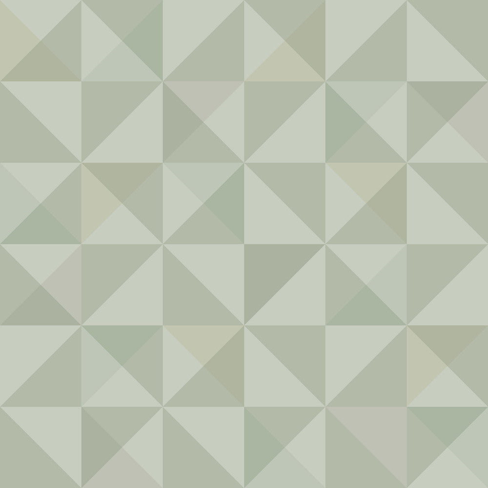Dabria Green Geometric Wallpaper by Eco Wallpaper Wall Vision Covers about 57.5 square feet 20.9-in by 33-ft long roll Unpasted 20.9 - Fabric Carolina -