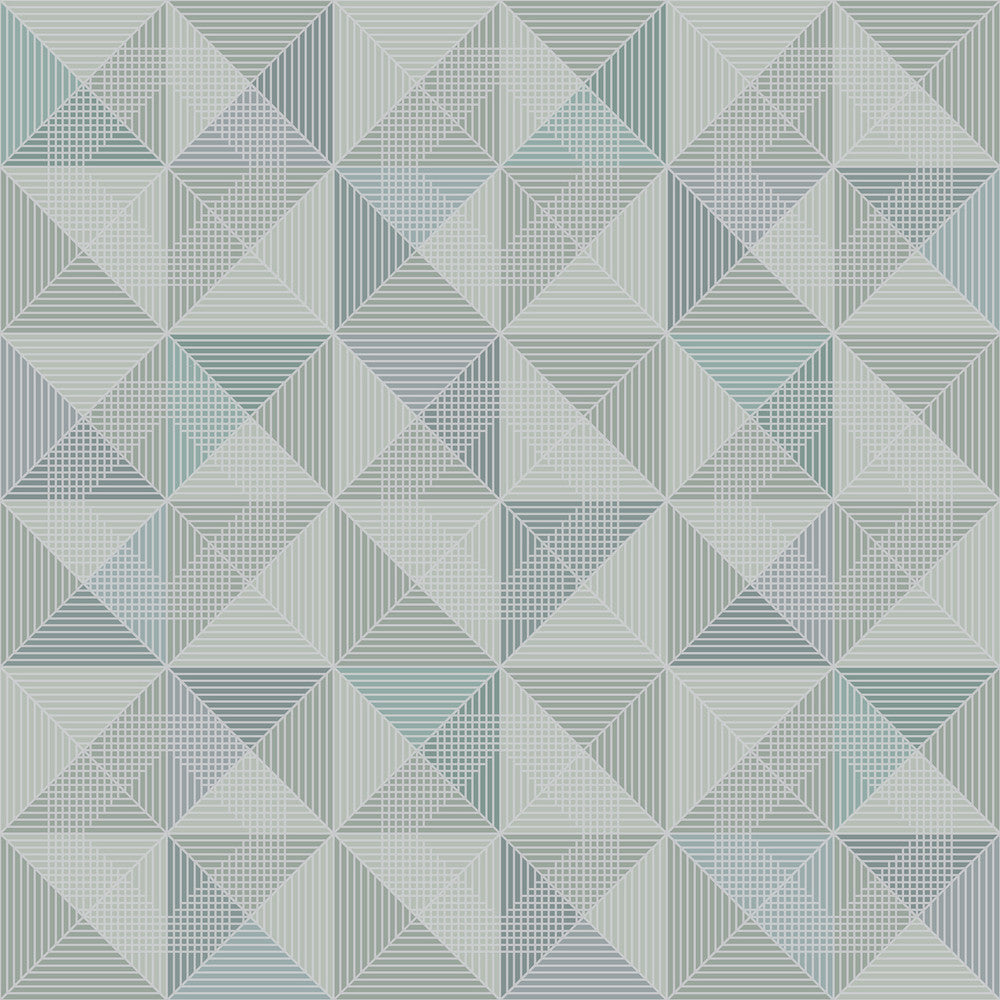 Dabria Blue Geometric Wallpaper by Eco Wallpaper Wall Vision Covers about 57.5 square feet 20.9-in by 33-ft long roll Unpasted 20.9 - Fabric Carolina -