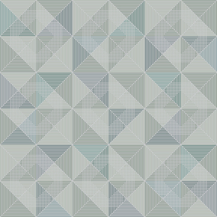 Dabria Blue Geometric Wallpaper by Eco Wallpaper Wall Vision Covers about 57.5 square feet 20.9-in by 33-ft long roll Unpasted 20.9 - Fabric Carolina -
