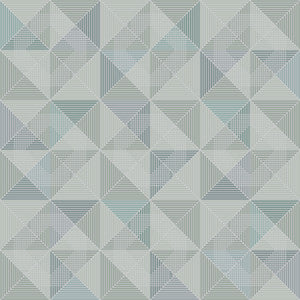 Dabria Blue Geometric Wallpaper by Eco Wallpaper