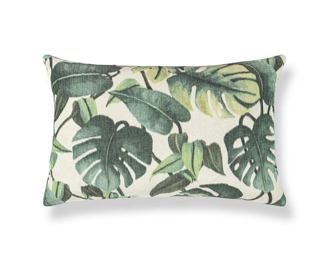 Rainforest Warp Print Pillow 22 X 14 - Leaf WWLBDK166590001 by Scalamandre Designer Pillow
