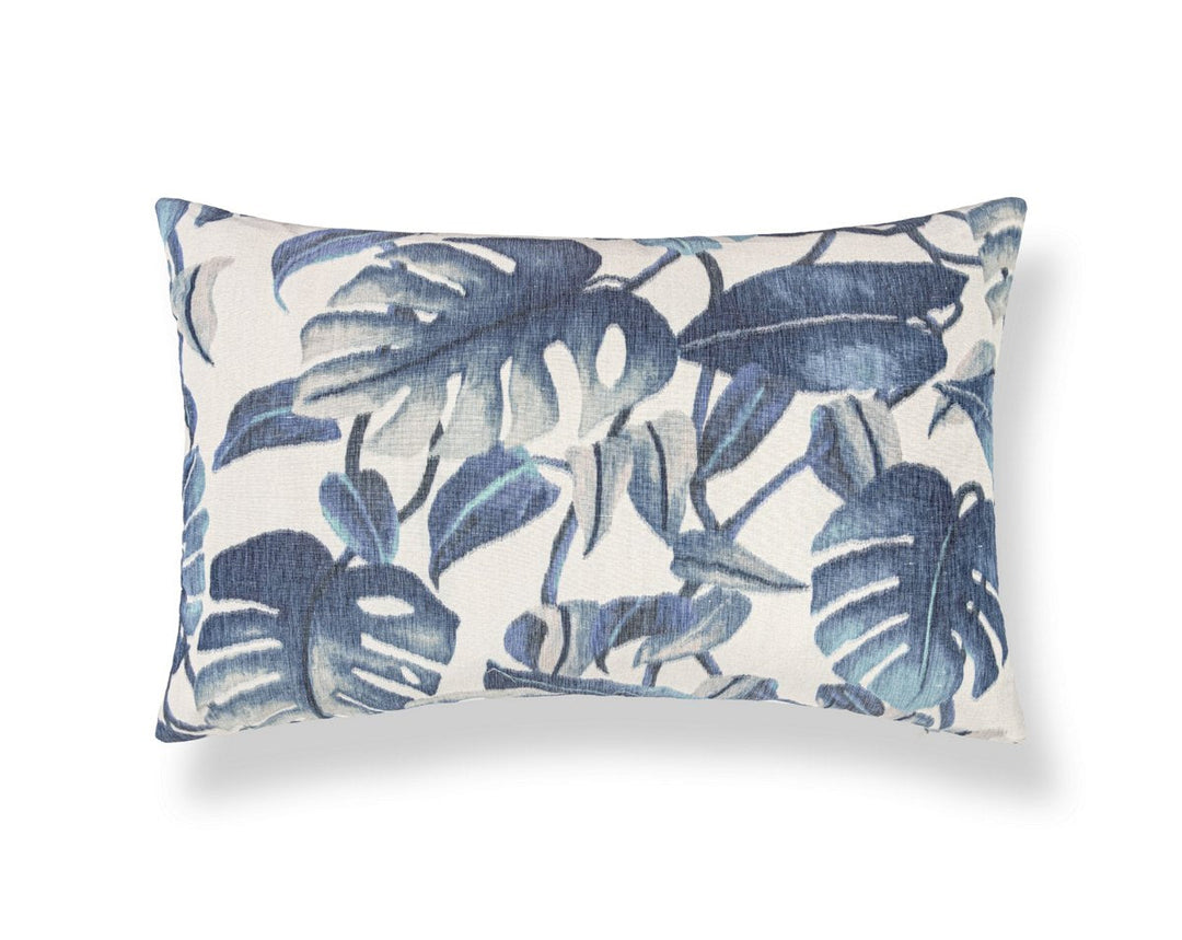 Rainforest Warp Print Pillow 22 X 14 - Blue Mirage WWLBDK166590002 by Scalamandre Designer Pillow