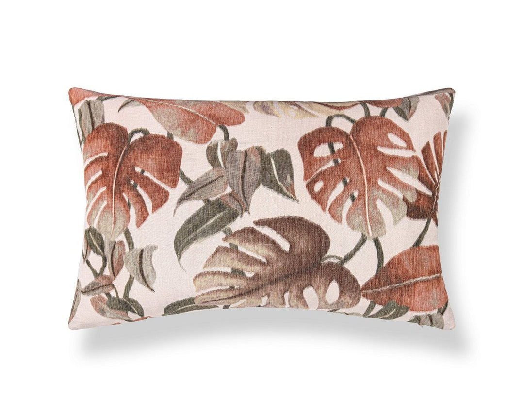 Rainforest Warp Print Pillow 22 X 14 - Terra Cotta WWLBDK166590003 by Scalamandre Designer Pillow