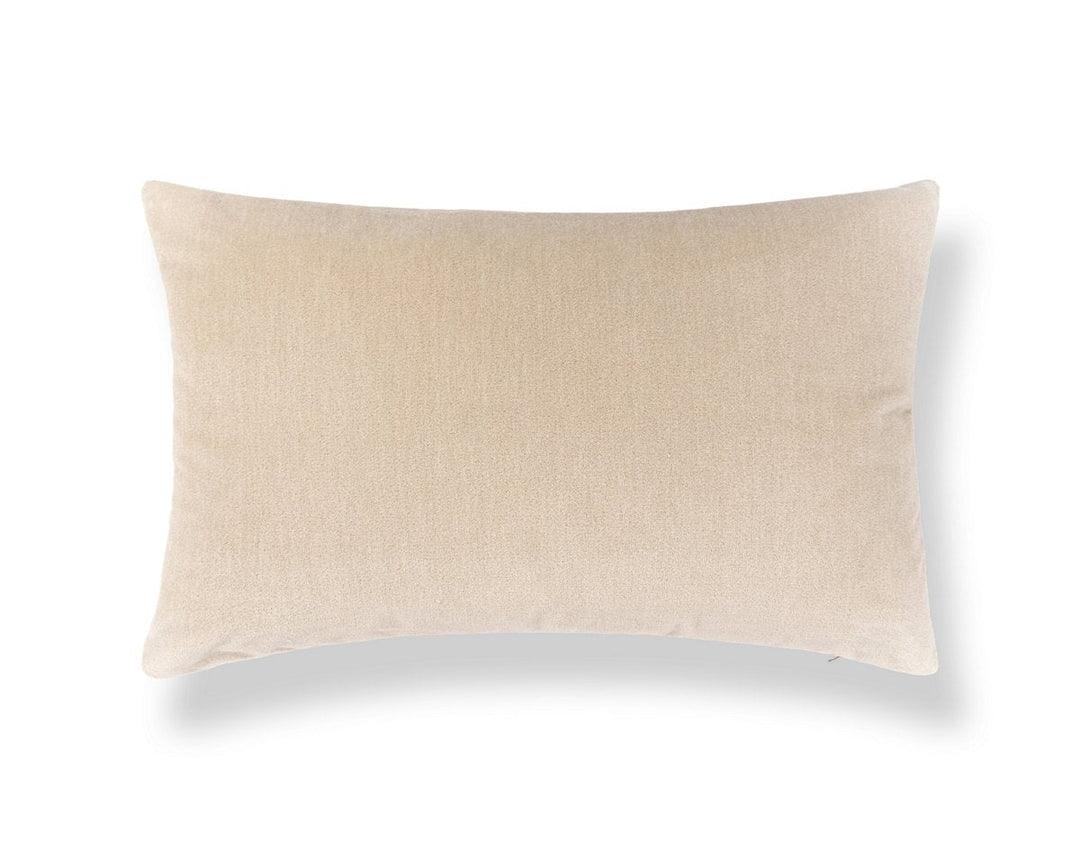 Tudor Velvet Pillow 22 X 14 - Putty WWLBDK273420002 by Scalamandre Designer Pillow