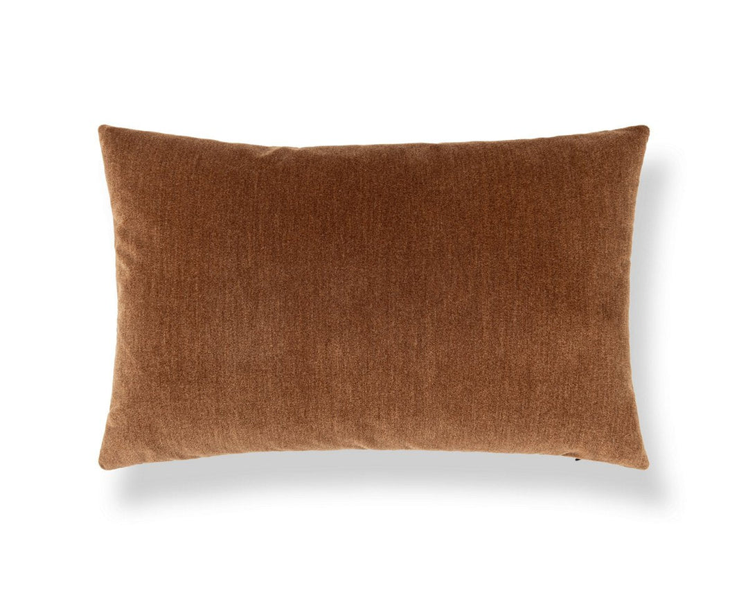 Tudor Velvet Pillow 22 X 14 - Walnut WWLBDK273420006 by Scalamandre Designer Pillow