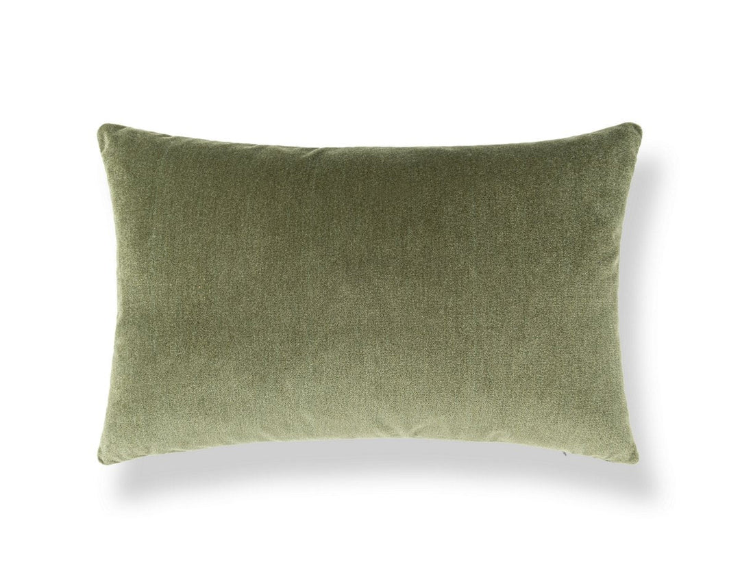 Tudor Velvet Pillow 22 X 14 - Spruce WWLBDK273420007 by Scalamandre Designer Pillow