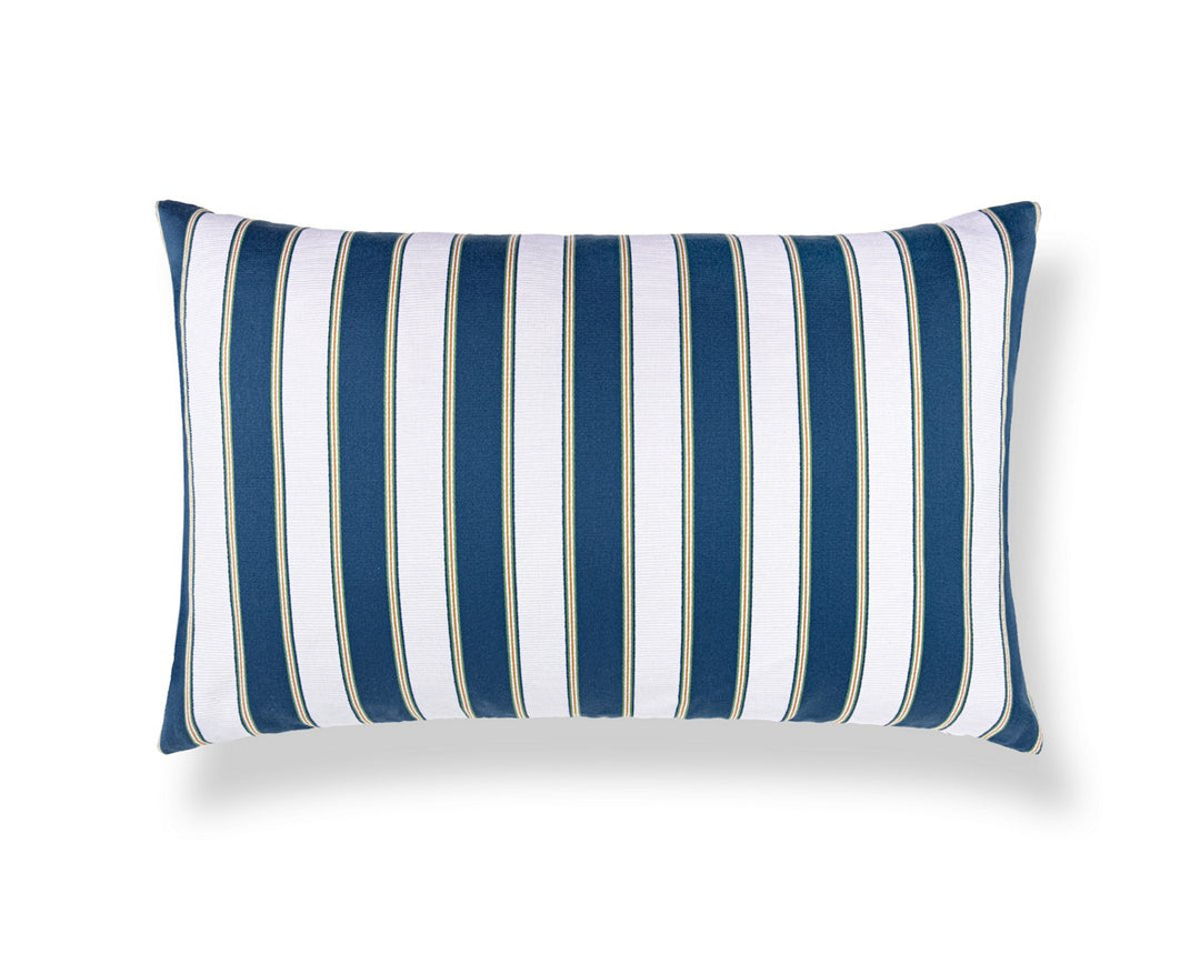 Piano Stripe Pillow 22 X 14 - Porcelain WWLBDK273450006 by Scalamandre Designer Pillow