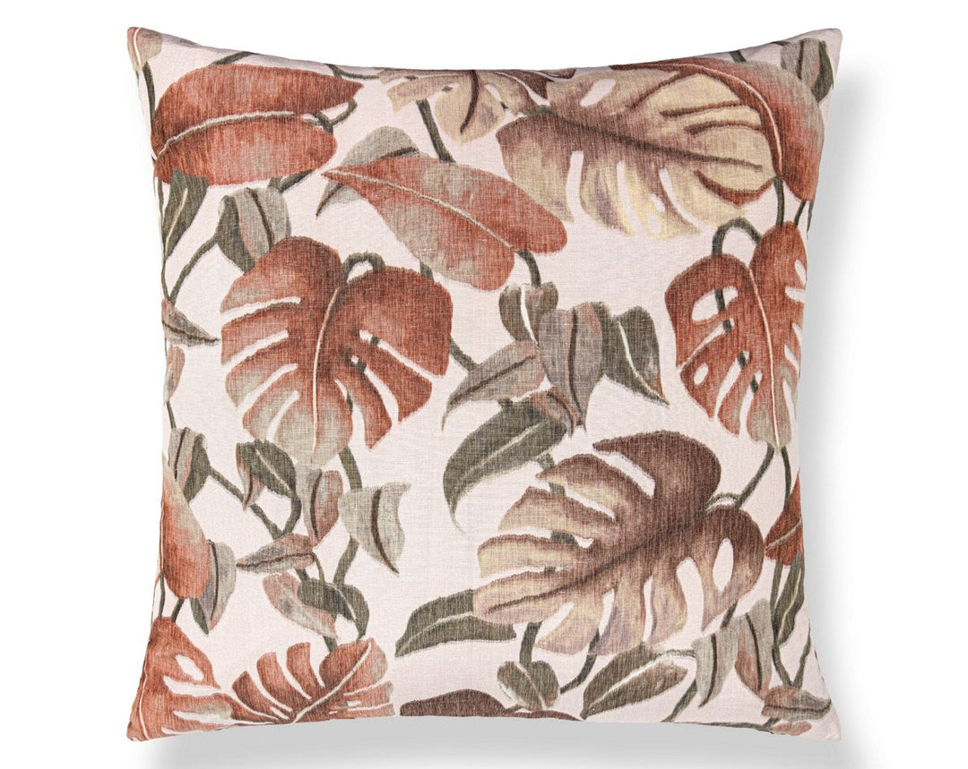 Rainforest Warp Print Pillow 22 X 22 - Terra Cotta WWSDDK166590003 by Scalamandre Designer Pillow