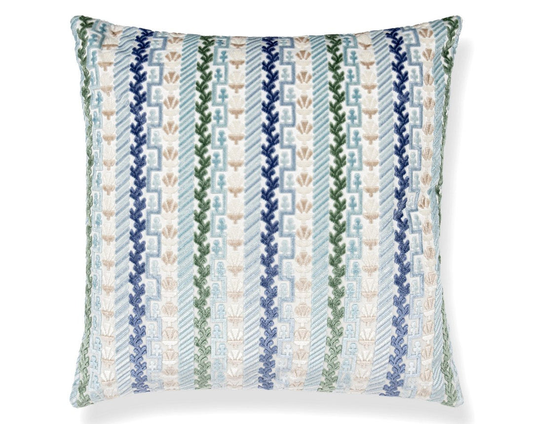 Villelaure Pillow 22 X 22 - Blue Bird WWSDDK273400003 by Scalamandre Designer Pillow