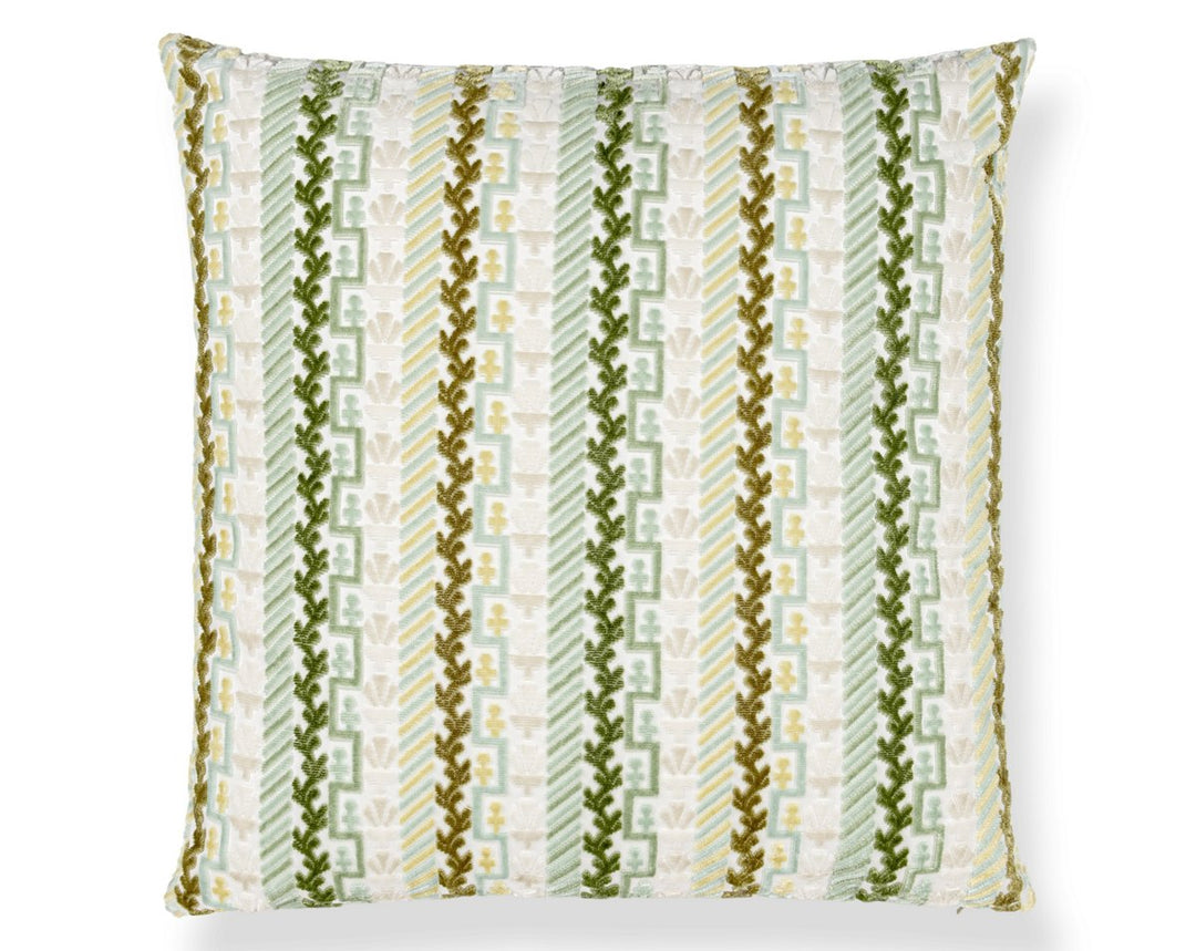 Villelaure Pillow 22 X 22 - Moss WWSDDK273400004 by Scalamandre Designer Pillow