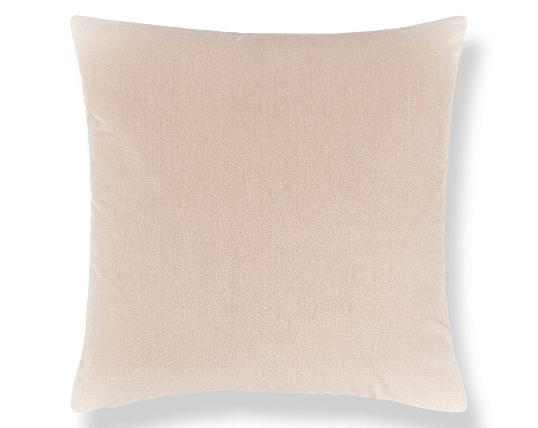 Tudor Velvet Pillow 22 X 22 - Putty WWSDDK273420002 by Scalamandre Designer Pillow
