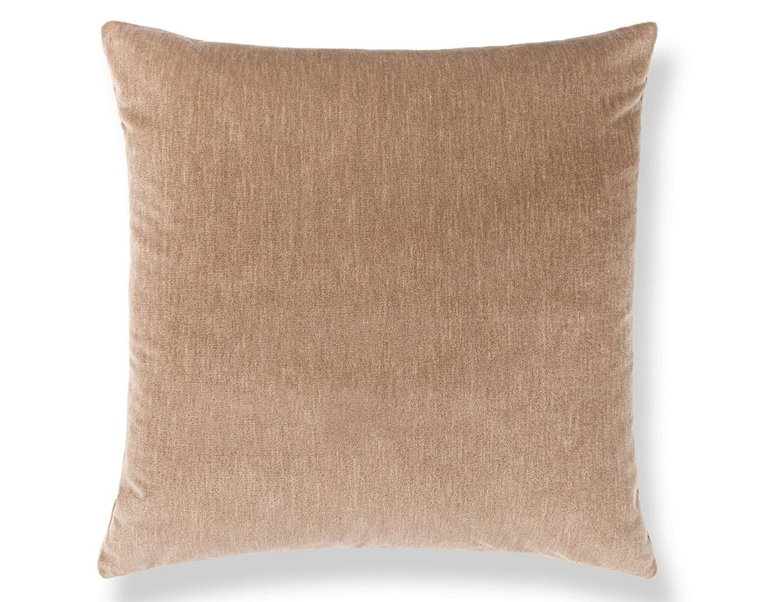 Tudor Velvet Pillow 22 X 22 - Fawn WWSDDK273420003 by Scalamandre Designer Pillow