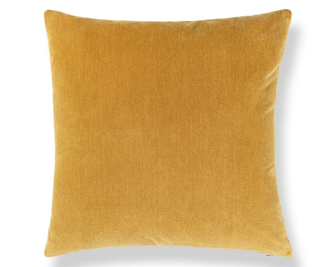 Tudor Velvet Pillow 22 X 22 - Brass WWSDDK273420004 by Scalamandre Designer Pillow