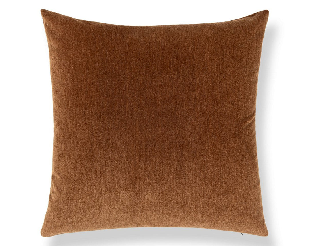 Tudor Velvet Pillow 22 X 22 - Walnut WWSDDK273420006 by Scalamandre Designer Pillow