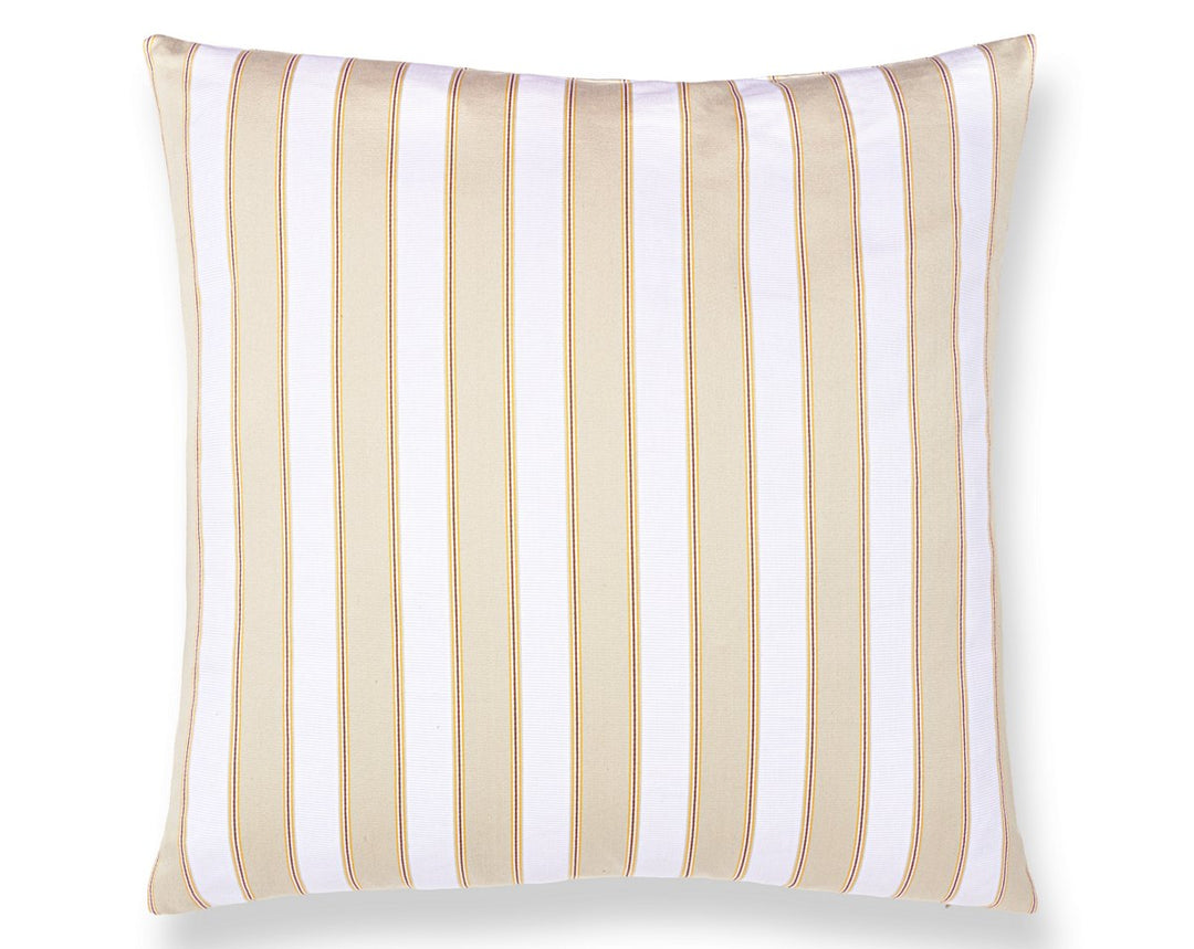 Piano Stripe Pillow 22 X 22 - Flax WWSDDK273450001 by Scalamandre Designer Pillow