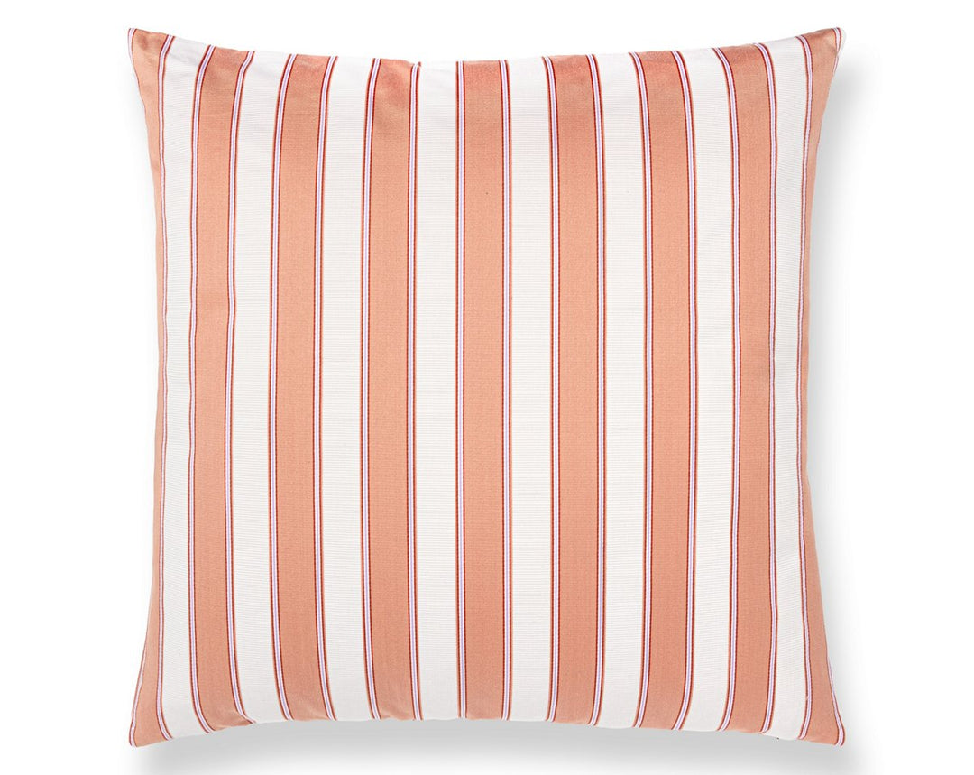 Piano Stripe Pillow 22 X 22 - Peach WWSDDK273450002 by Scalamandre Designer Pillow