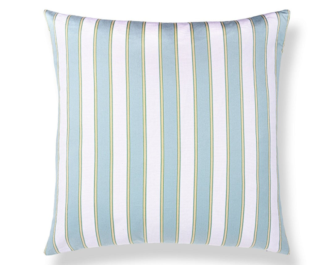 Piano Stripe Pillow 22 X 22 - Robin'S Egg WWSDDK273450005 by Scalamandre Designer Pillow