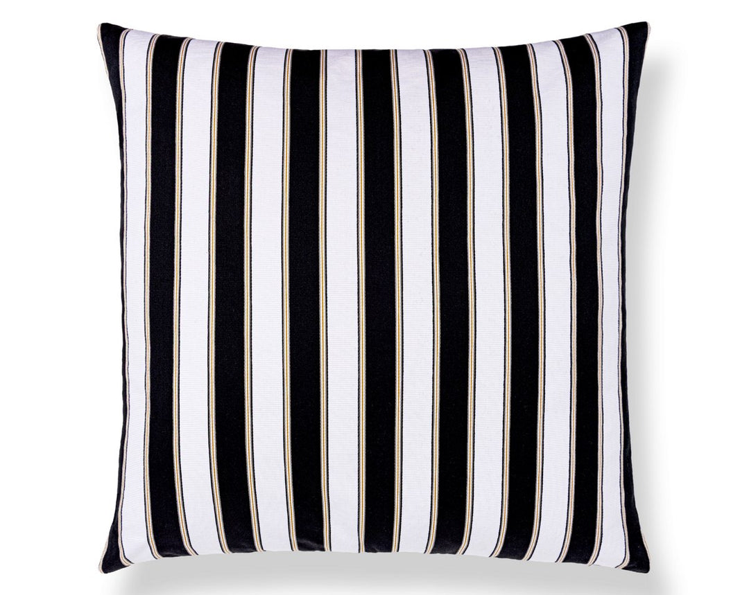 Piano Stripe Pillow 22 X 22 - Ebony WWSDDK273450007 by Scalamandre Designer Pillow
