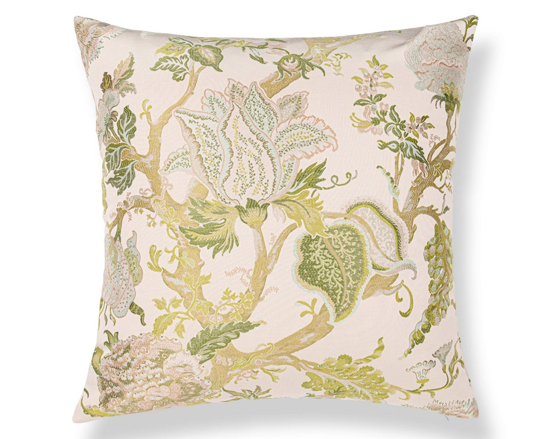 Indienne Lampas Pillow 24 X 24 - Avocado WWSEDK273410002 by Scalamandre Designer Pillow