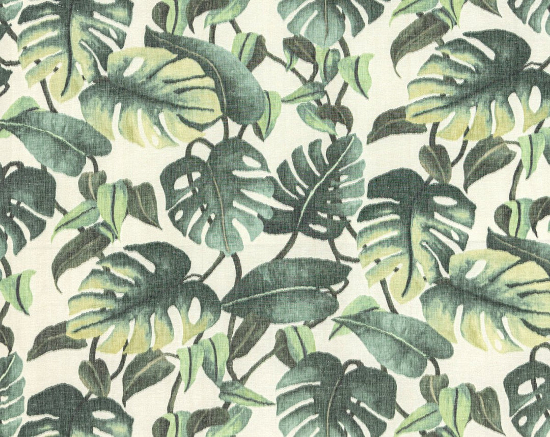 Rainforest Warp Print Leaf WW166590001 by Old World Weavers Designer Fabric