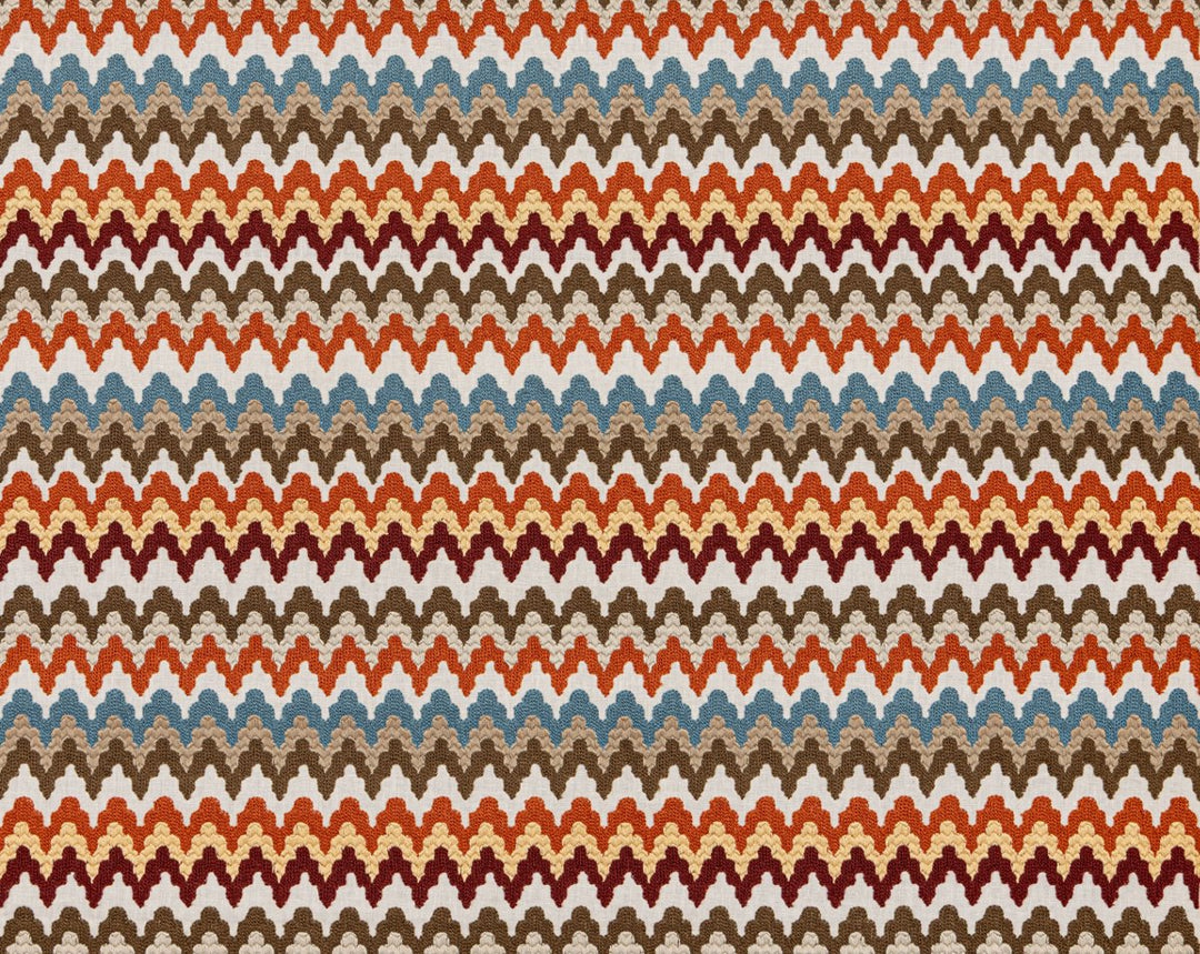 Rainbow Mountain Crewel Autumn WW273390001 by Old World Weavers Designer Fabric