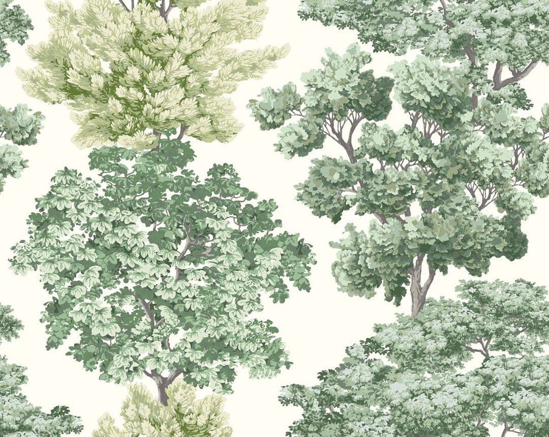 Central Park Wallcovering Green WWWP88583D0001 by Old World Weavers Designer Wallpaper